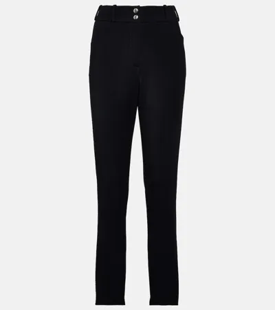 Loro Piana High-rise Wool-blend Slim Pants In Blue