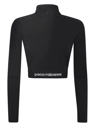 Rabanne Paco  Logo Top In Black