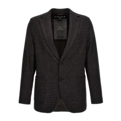 Circolo 1901 Occhio Di Pernice Wool Blazer In Brown