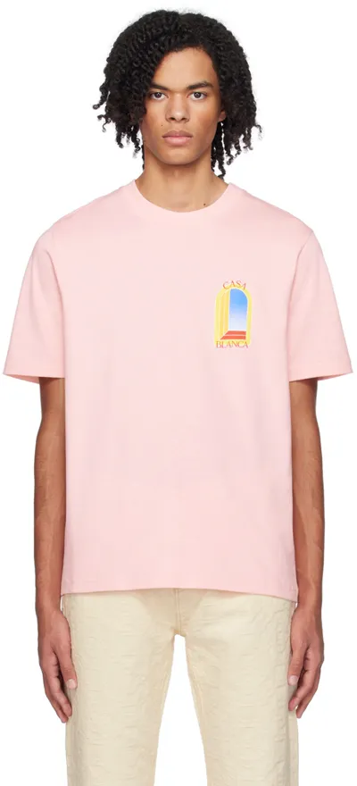 Casablanca Pink 'l'arche De Jour' T-shirt