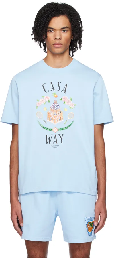 Casablanca Blue 'casa Way' T-shirt