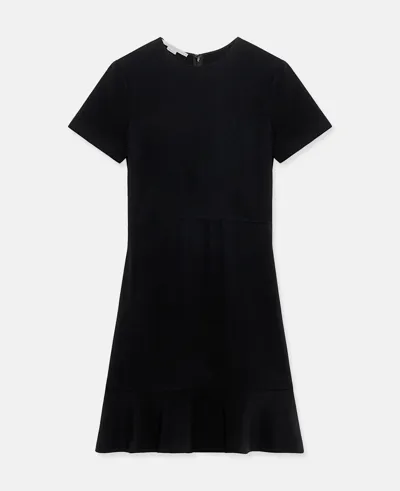 Stella Mccartney Iconics Stretch-cady Minidress In Black