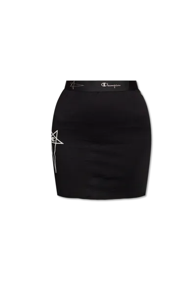 Rick Owens X Champion Logo Embroidered Mini Skirt In New