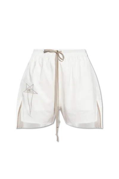 Rick Owens Champion X Dolphin Cotton Shorts In New