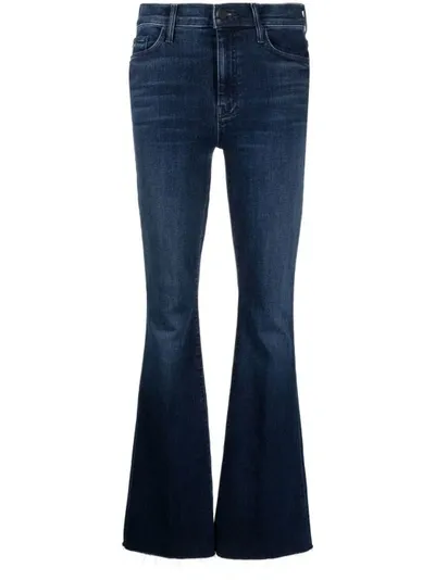 Mother 'the Doozy' Blue Flared Jeans In Denim Woman