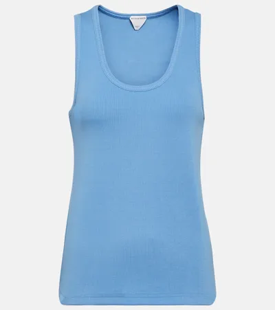 Bottega Veneta Ribbed-knit Tank Top In Admiral