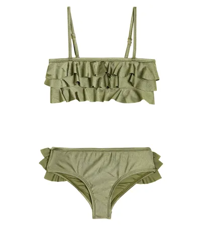 Zimmermann Kids' August Bikini In Green