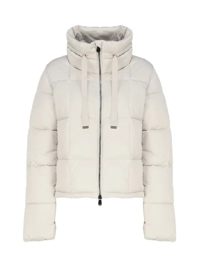 Save The Duck Drawstring Puffer Jacket In White