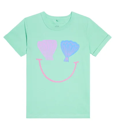 Stella Mccartney Kids' Printed Cotton T-shirt In Green