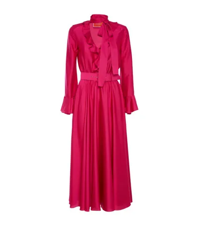 La Doublej Belted Baby Maxi Dress In Pink