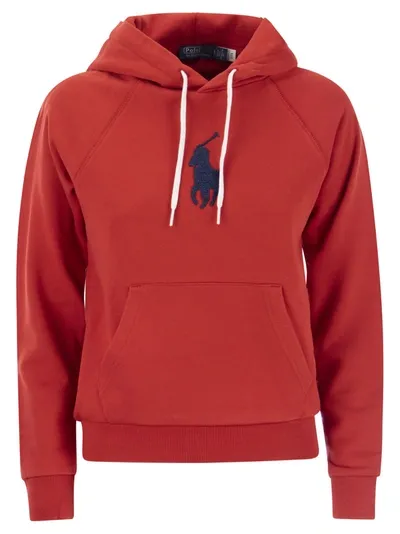 Polo Ralph Lauren Big Pony Hoodie In Red