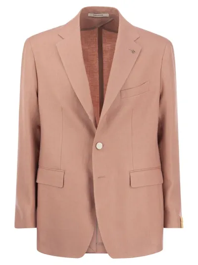 Tagliatore Two-button Wool Jacket In Pink