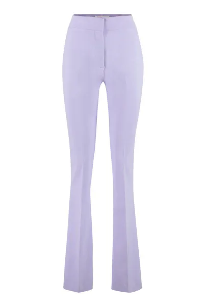 Genny Flared Cady Trousers In Violet