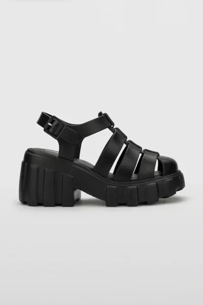 Melissa Megan Platform Fisherman Sandal In Black