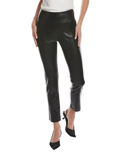 Bcbgmaxazria Faux Leather Flared Cropped Pants In Black