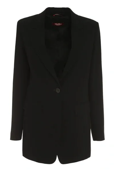 Max Mara Single-breasted Blazer In Black