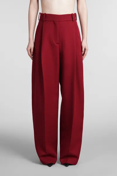 Tommy Hilfiger Pants In Bordeaux Wool In Red