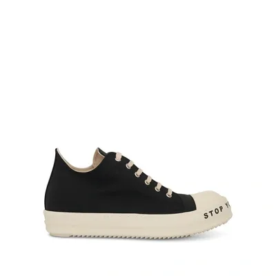 Rick Owens Drkshdw Drkshdw Low Woven Sneakers In Black/milk