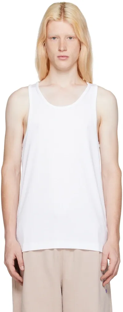 Cdlp White Scoop Neck Tank Top