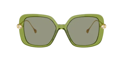 Swarovski Sk6011 Square-frame Acetate Sunglasses In Green