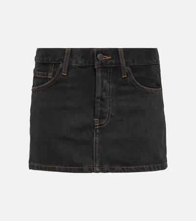 Wardrobe.nyc Denim Miniskirt In Black