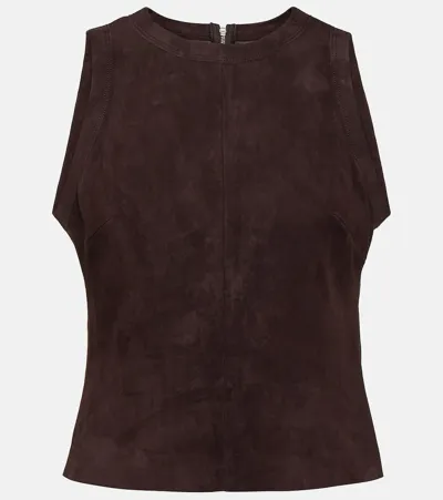 Stouls Pam Suede Tank Top In Brown