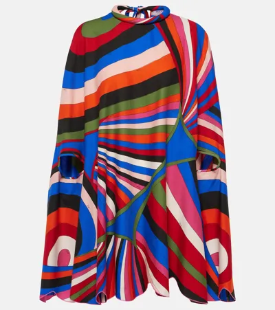 Pucci Iride Cotton-blend Minidress In Multicoloured