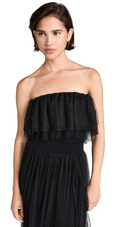 Autumn Cashmere Tulle Tube Top Black L