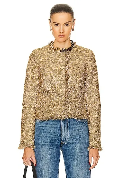 Rabanne Crystal Jacket In Gold