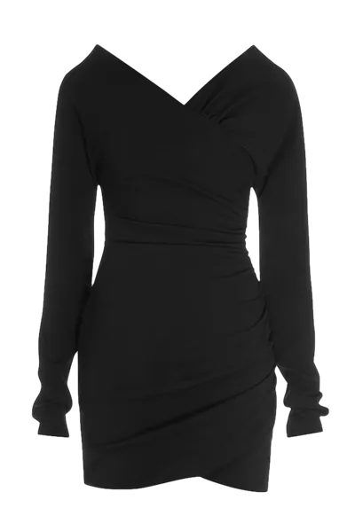 A/m/g Mini Viscose Dress In Black