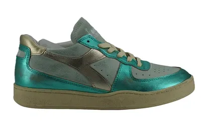 Diadora Mi Basket Low Metal Pigskin Used Wn In Green