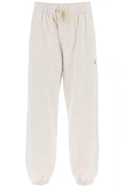 Autry Melange Sweatpants With Logo Patch In Grey