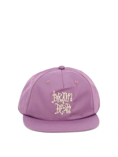 Brain Dead Scripture Trucker Hat In Purple