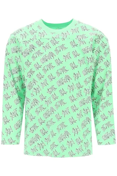 Erl Logo-print Long-sleeved T-shirt In Multicolor