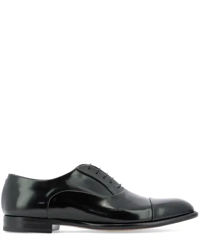 Fabi Calf Leather Lace-up In Black