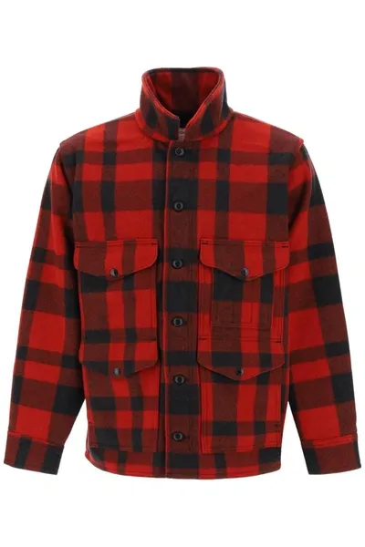 Filson Plaid Wool Cruiser In Red