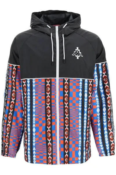 Marcelo Burlon County Of Milan Marcelo Burlon X Kappa Windbreaker In Black