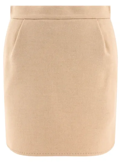 Max Mara Bobbio Mini Skirt In Brown