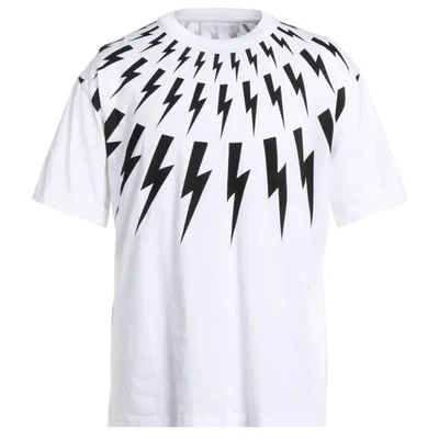 Neil Barrett Thunderbolt-print T-shirt In White