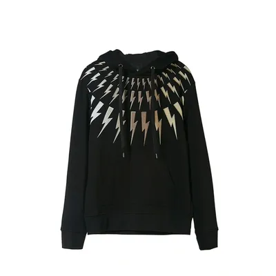 Neil Barrett Lightning Print Sweatshirt In Black