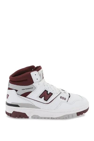 New Balance 650 Sneakers Bordeaux In White,red