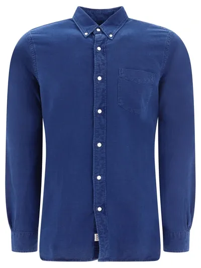 Rrl Indigo Oxford Shirts Blue