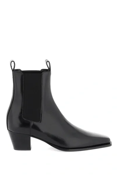 Totême The City Ankle Boots - Toteme - Leather - Black