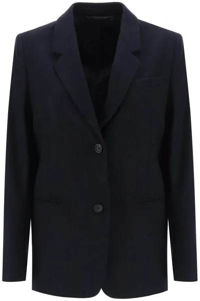 Totême Recycled Wool Blazer In Black