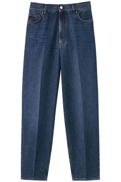 Totême Wide Tapered Leg Jeans In Blue