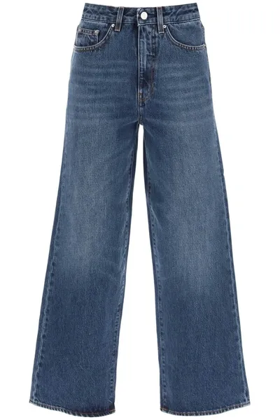 Totême Toteme Cropped Flare Jeans In Blue