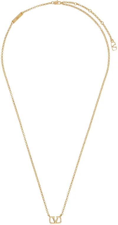 Valentino Garavani Vlogo Necklace In Gold