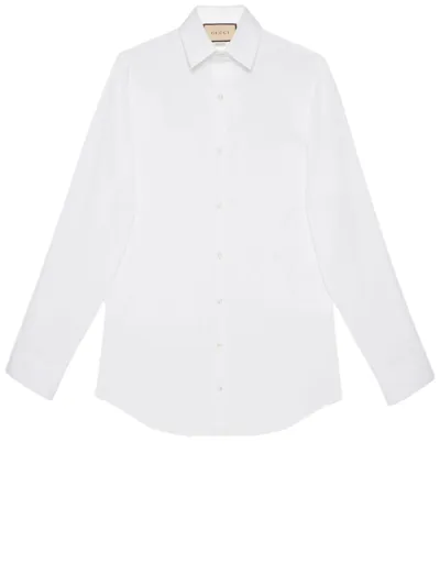 Gucci Cotton Poplin Shirt In White