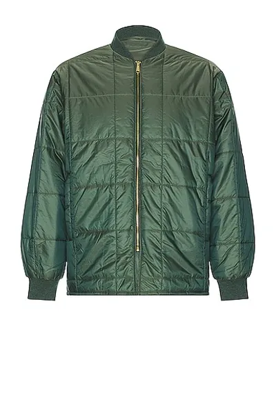 Beams Rev Puff Ripstop Jacket In Green