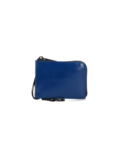 Freitag Medium Zipper Wallet "parker" In Blue